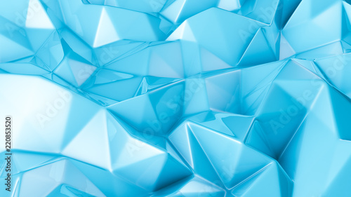 Blue crystal background..3d illustration  3d rendering.