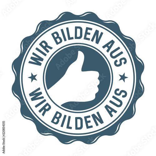 Wir bilden aus Label