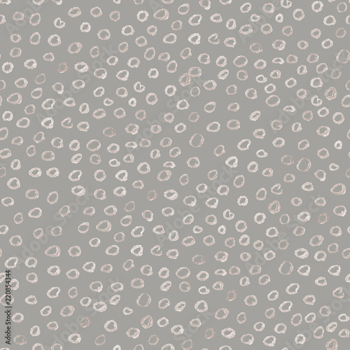 Gray seamless pattern illustration color pencils pink circles. Will be good for decor a postcard, posters,gift decor, wrapping paper, gift boxes, fabric and etc.