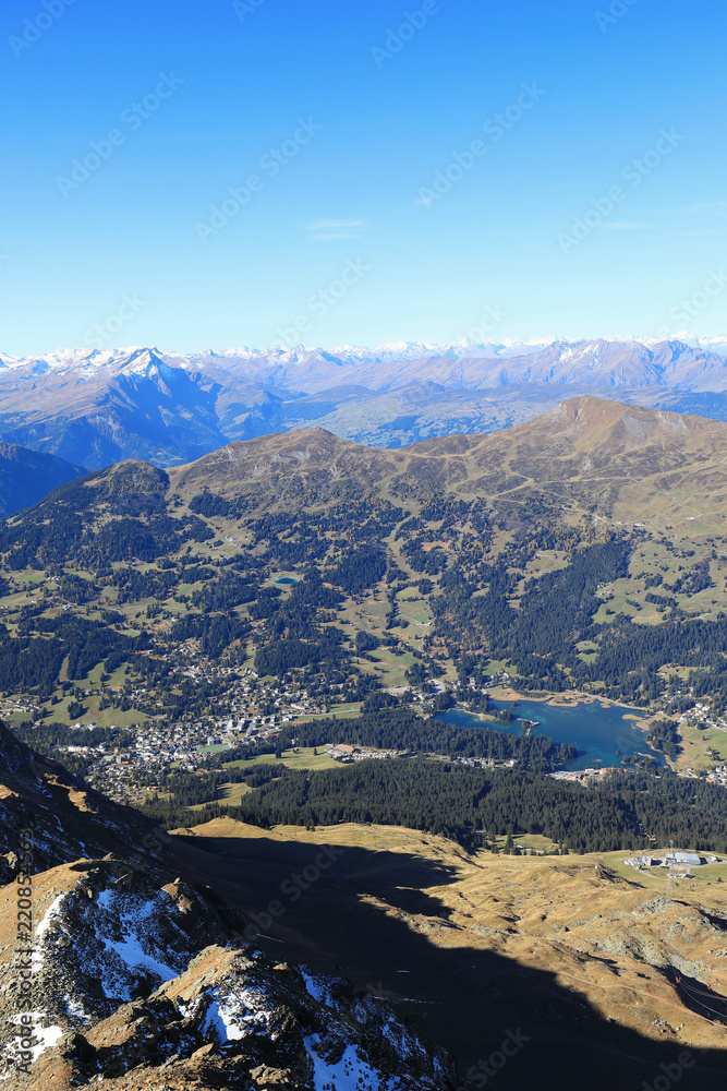 Obraz premium Lenzerheide and Heidsee