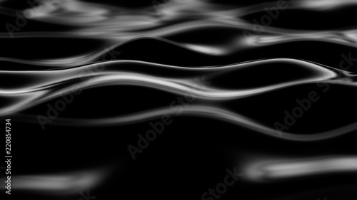 Luxury black drapery fabric background. 3d illustration, 3d rendering.