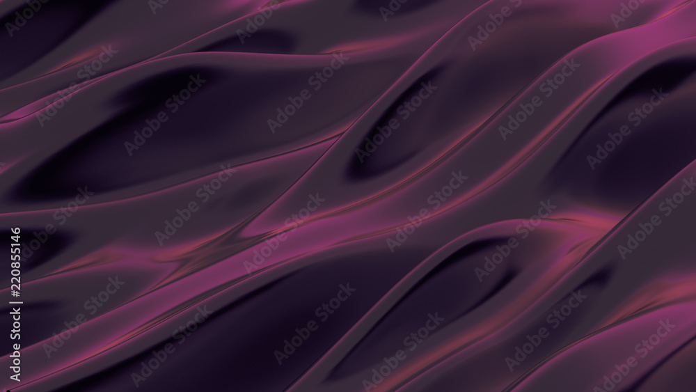 Fototapeta premium Luxurious pink drapery fabric background. 3d illustration, 3d rendering.