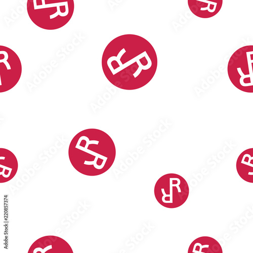 RChain Cryptocurrency Coin Sign Seamless Pattern