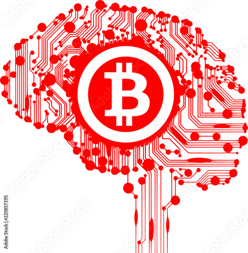 Technological Bitcoin illustration Artificial Intelligence