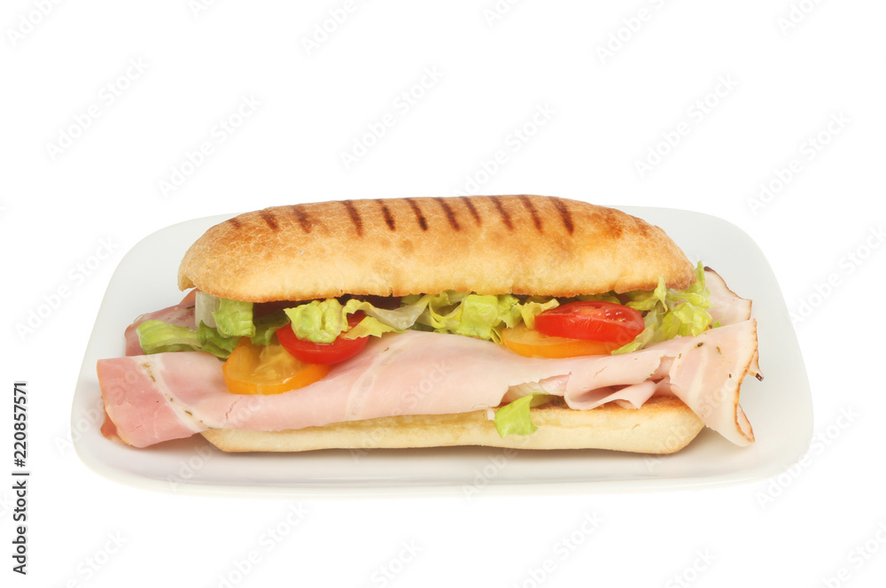 Porchetta and salad panini Porchetta and salad panini