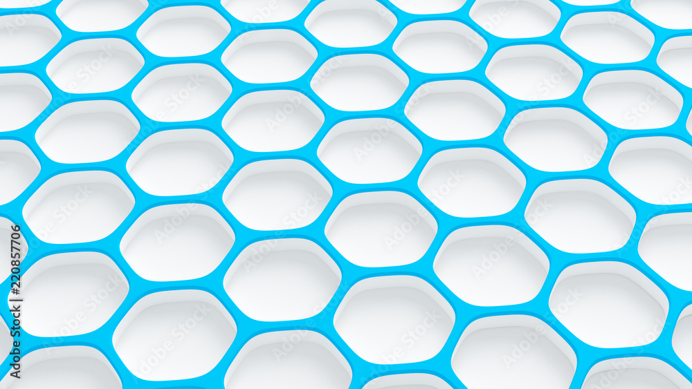 Naklejka premium Abstract blue white background. 3d illustration, 3d rendering.