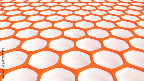 Abstract orange white background. 3d illustration  3d rendering.