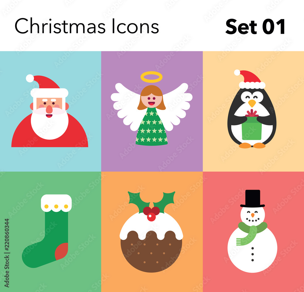 Fototapeta premium Christmas Icon - Set 01