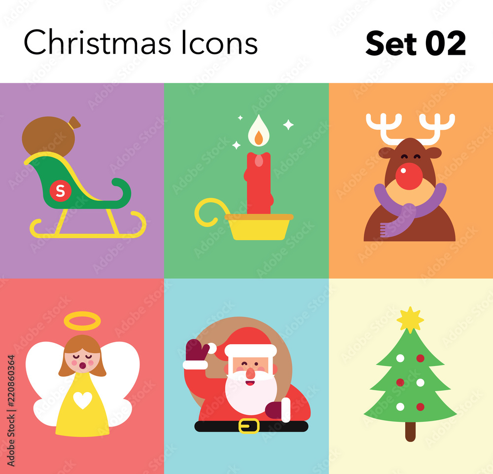 Fototapeta premium Christmas Icon - Set 02