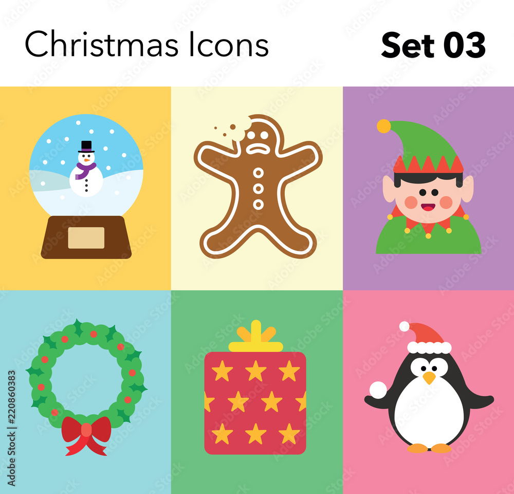Fototapeta premium Christmas Icon – Set 03