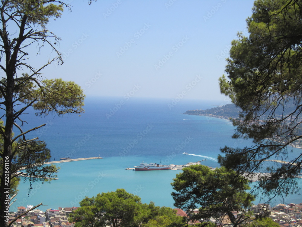 top view of zakynthos bay