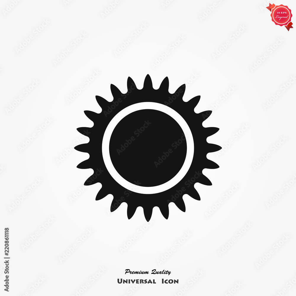 Sun icon vector Sun icon vector