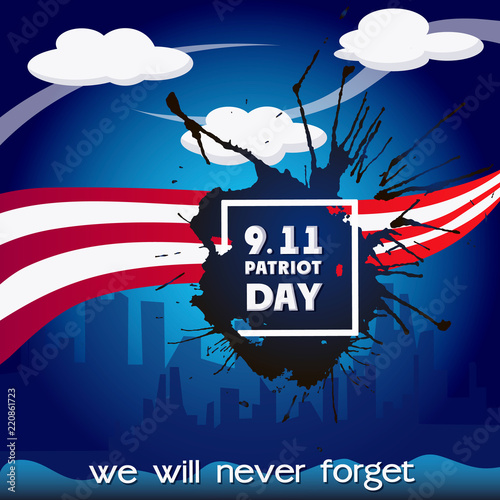 Usa patriot day concept background. Cartoon illustration of usa patriot day vector concept background for web design