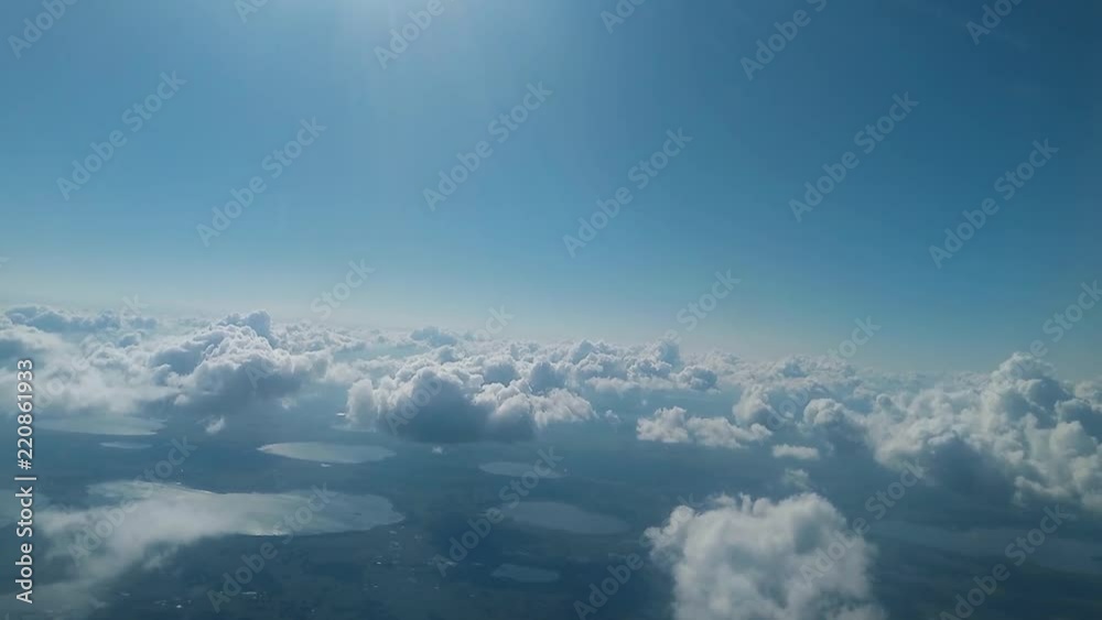 clouds on blue sky background, shoot from the air clouds on blue sky background, shoot from the air