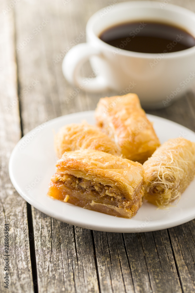 Sweet dessert baklava. Sweet dessert baklava.
