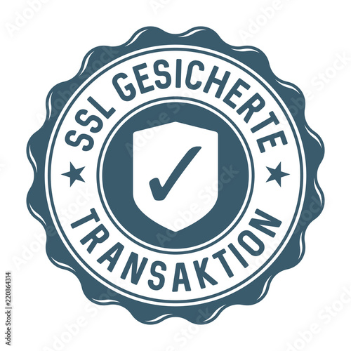 SSL gesicherte Transaktion - Vektor Label
