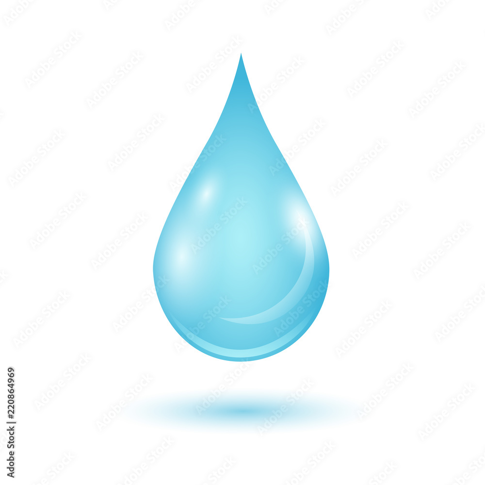 Vector blue water drop isolated on white background. Vector blue water drop isolated on white background.