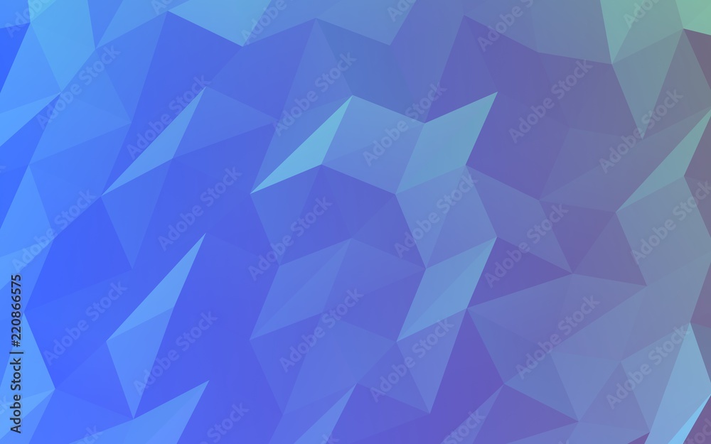 Obraz premium Abstract triangle geometrical blue background. Geometric origami style with gradient. 3D illustration