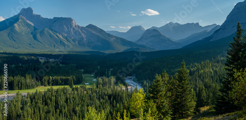 above the kananaskis river and golf course photo