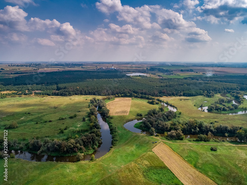 Obraz na płótnie Lubelskie lato z lotu ptaka w salonie