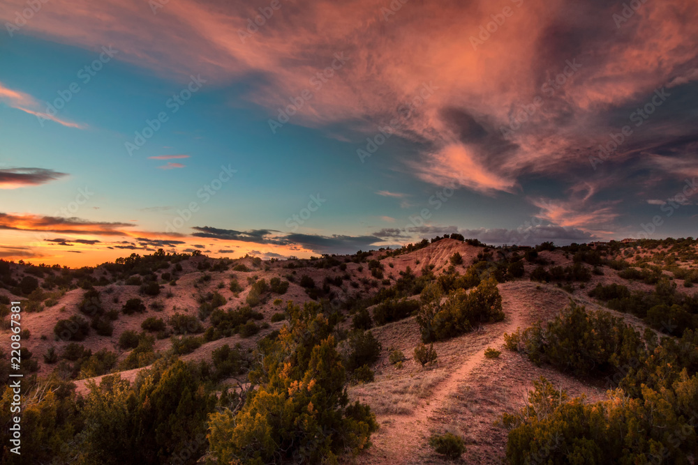 Obraz premium Zachód słońca w Santa Fe