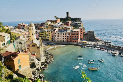 Tableau sur toile Panorama de Vernazza, Cinqueterre, Italie