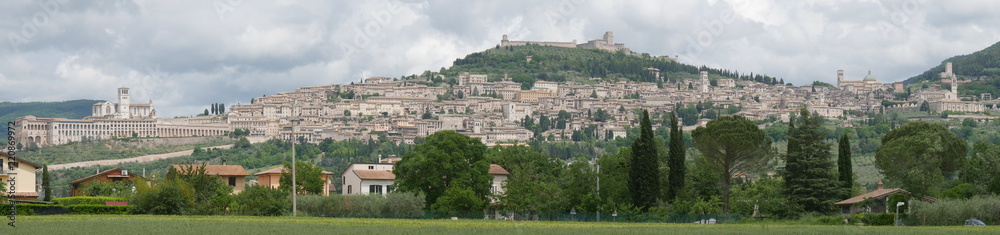 panorama di Assisi da Santa Maria degli Angeli