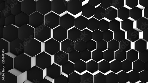 3d illustration, abstract geometric background