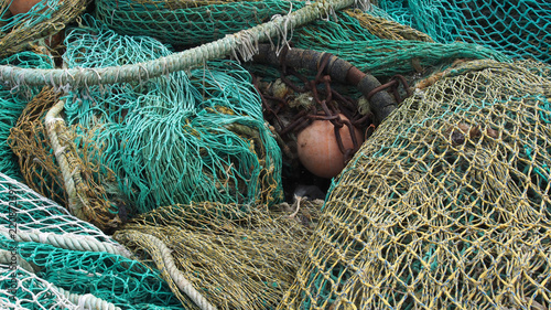 Ausgemusterte Fischernetze