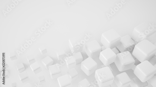 White abstract background. 3d illustration, 3d rendering.