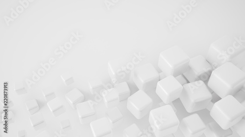White abstract background. 3d illustration, 3d rendering.
