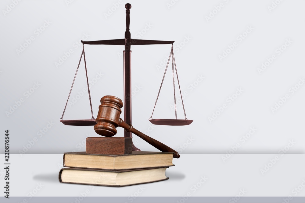 Justice Scales and books and wooden gavel on table. Justice Justice Scales and books and wooden gavel on table. Justice