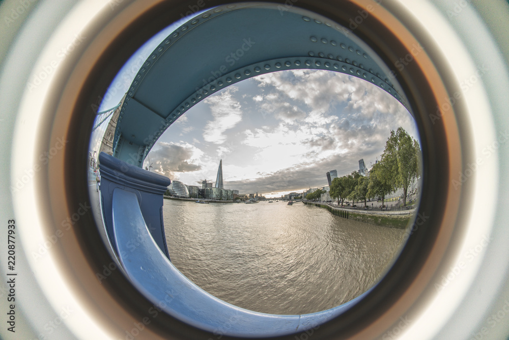 View From Tower Bridge Gate 180 Degrees Fisheye View From Tower Bridge Gate 180 Degrees Fisheye