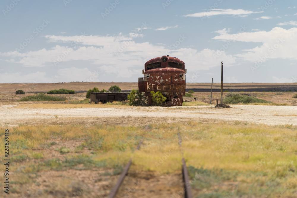 Fototapeta premium Abandoned Train in Marree