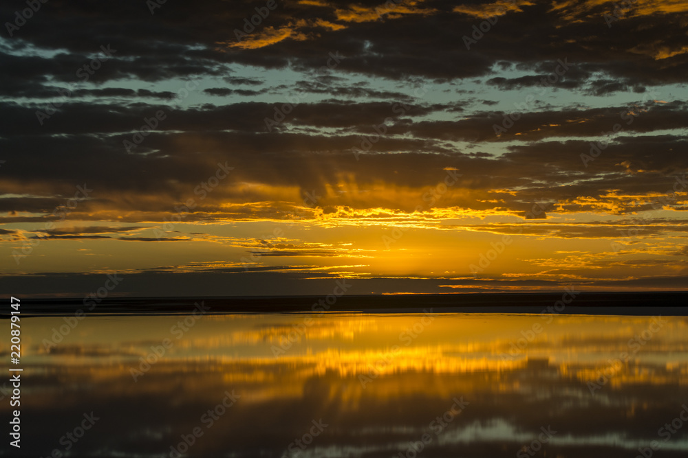 Sunrise over Lake Eyre, Australia (Aerial Photo)