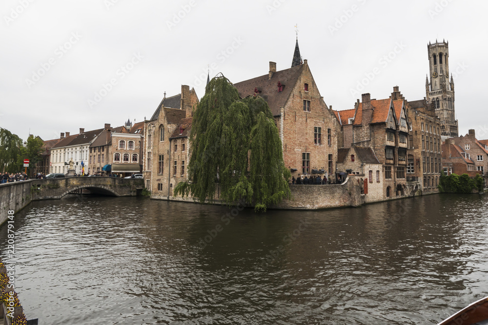 Bruges (Brugge) cityscape with water canal, Flanders, Belgium Bruges (Brugge) cityscape with water canal, Flanders, Belgium