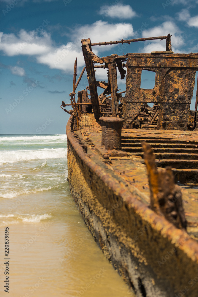 SS Maheno - Shipwreck on Fraser Island Australia SS Maheno - Shipwreck on Fraser Island Australia