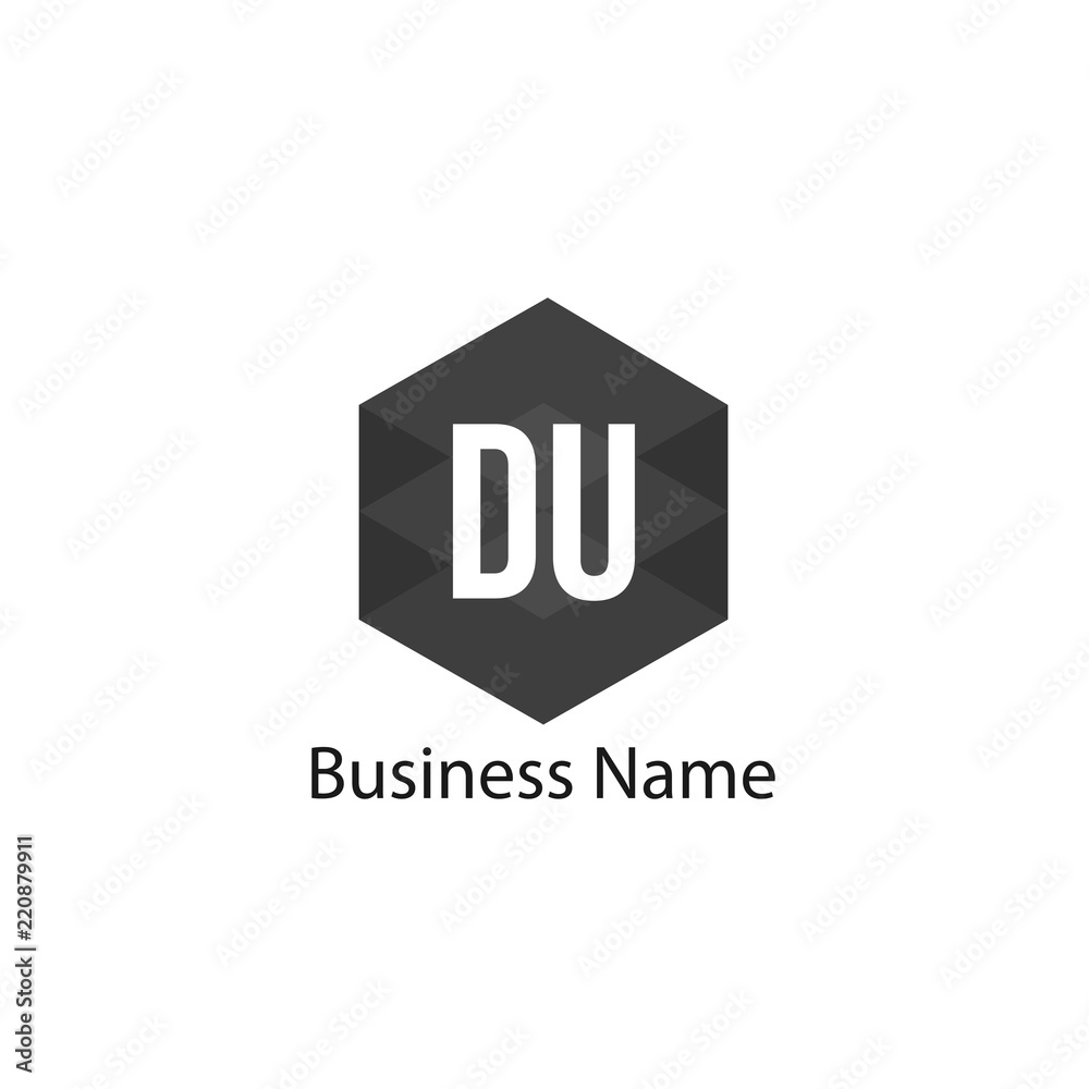 Initial Letter DU Logo Template Design