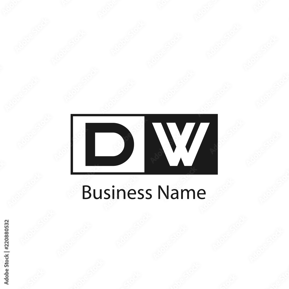 Initial Letter DW Logo Template Design Initial Letter DW Logo Template Design