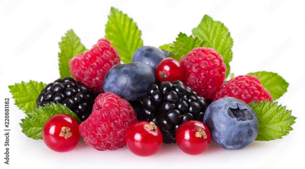 Fresh berries on white background Fresh berries on white background