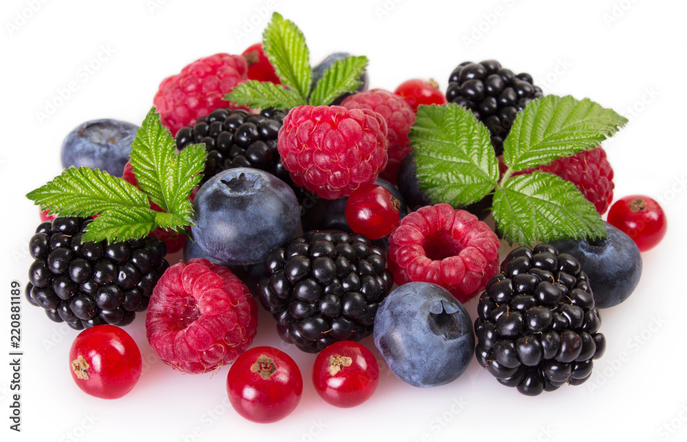 Fresh berries on white background Fresh berries on white background