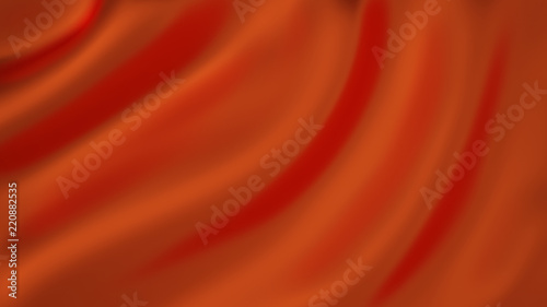 Red drapery fabric flag. 3d illustration, 3d rendering.