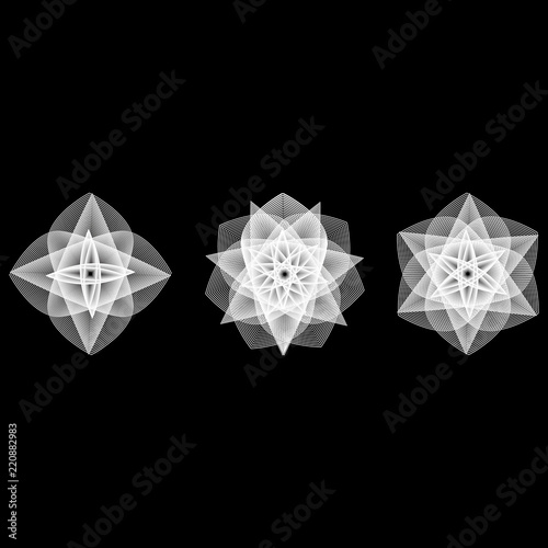 Geometric pattern icon star astrology pentagram symbol