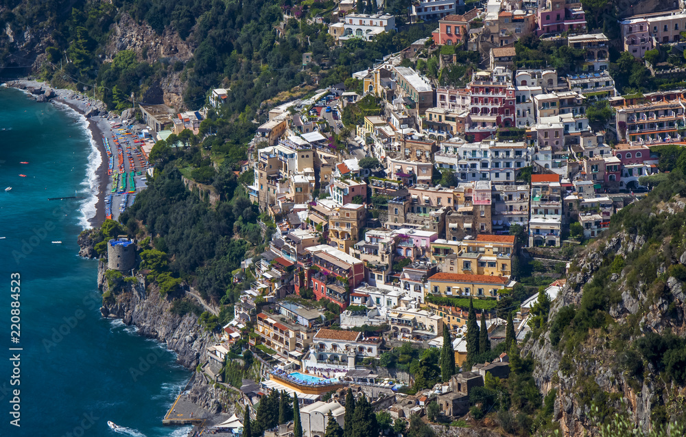 Positano Village, Salerno Italy from above