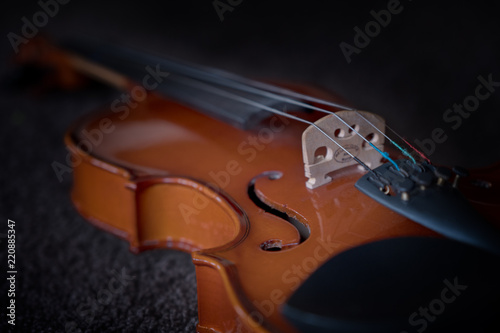 violin lying down