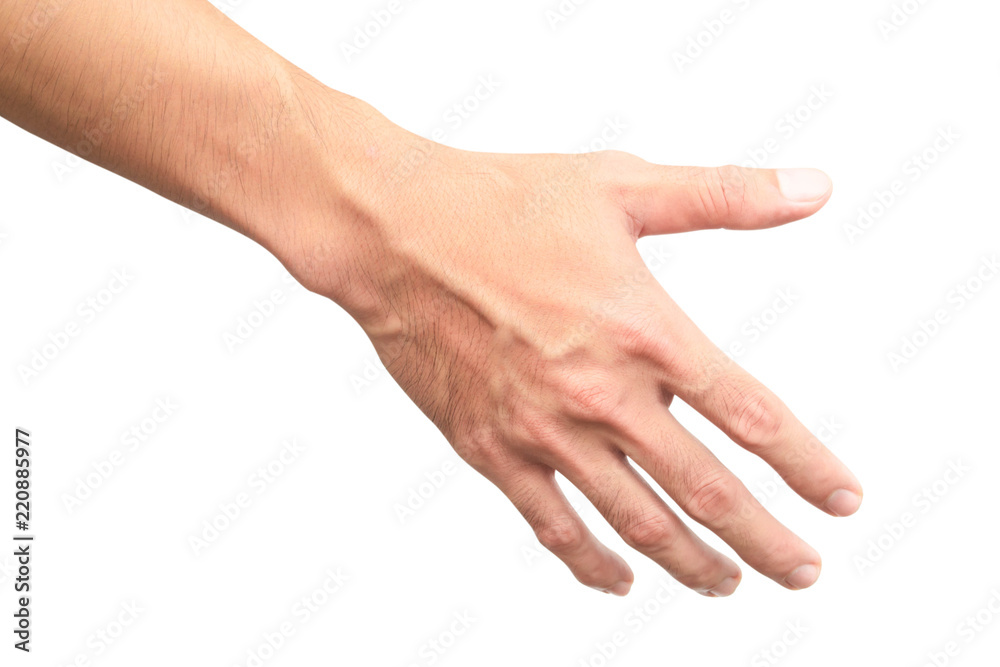 Man arm with blood veins on white background, health care and medical concept Man arm with blood veins on white background, health care and medical concept