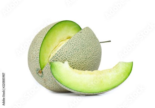 cantaloupe melon isolated on white background