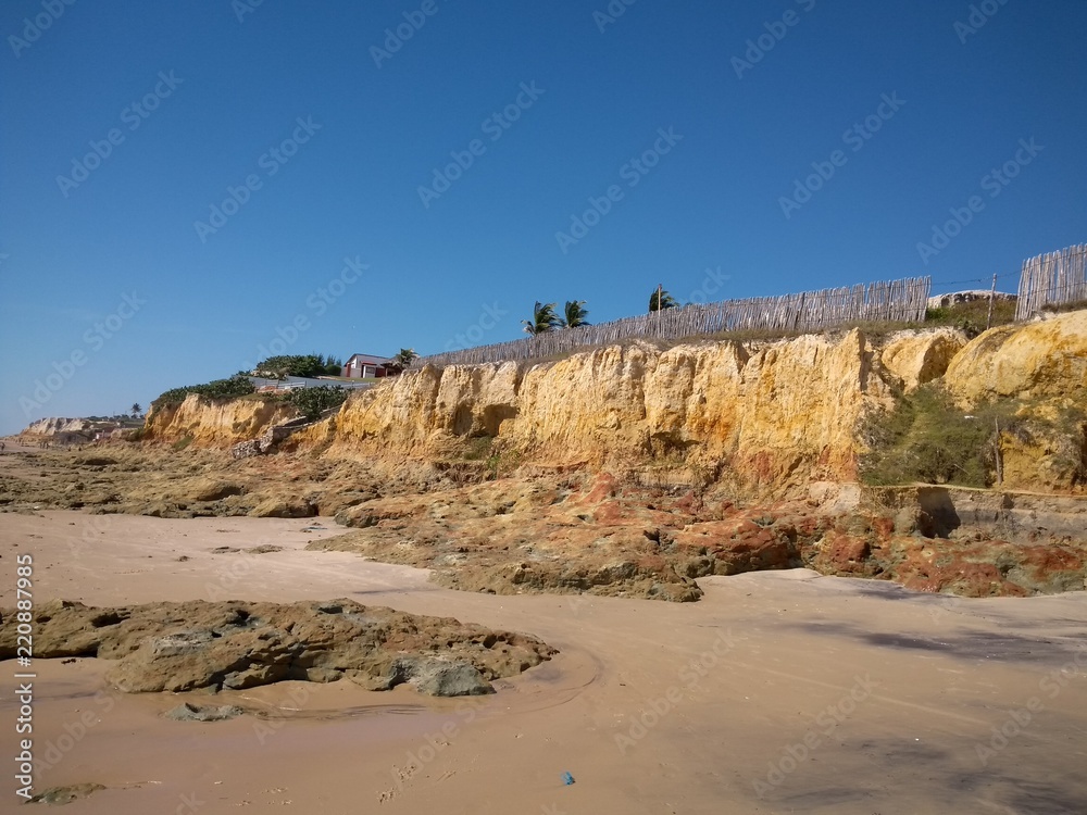 Falésia na Praia de Morro Branco, Beberibe, Ceará Falésia na Praia de Morro Branco, Beberibe, Ceará