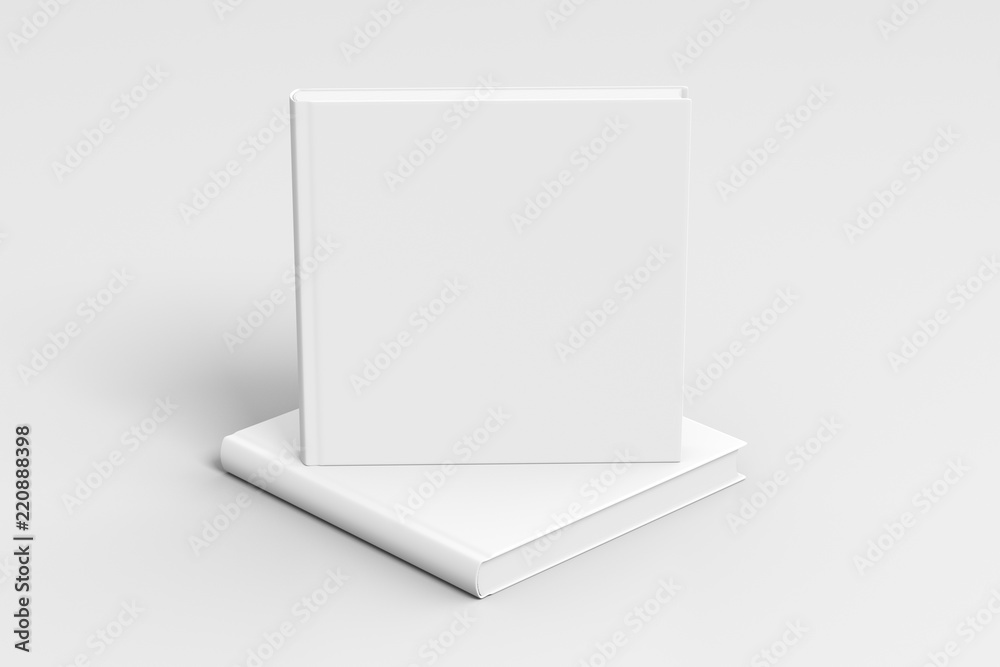 Obraz premium square blank book cover mockup