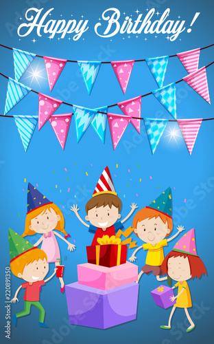 Wallpaper Mural Happy Birthday Children card Torontodigital.ca
